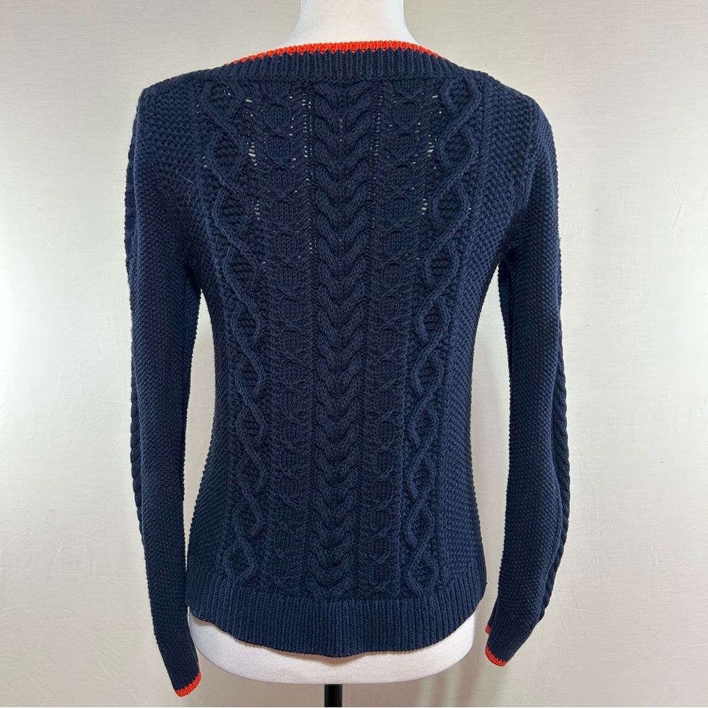 J. Crew Navy Cable Knit Sweater - Picture 8 of 16